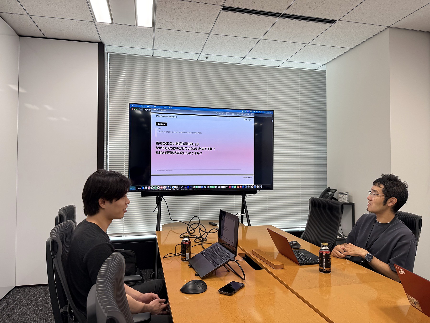 In conversation with Mr. Matsumura at Fujitsu headquarters